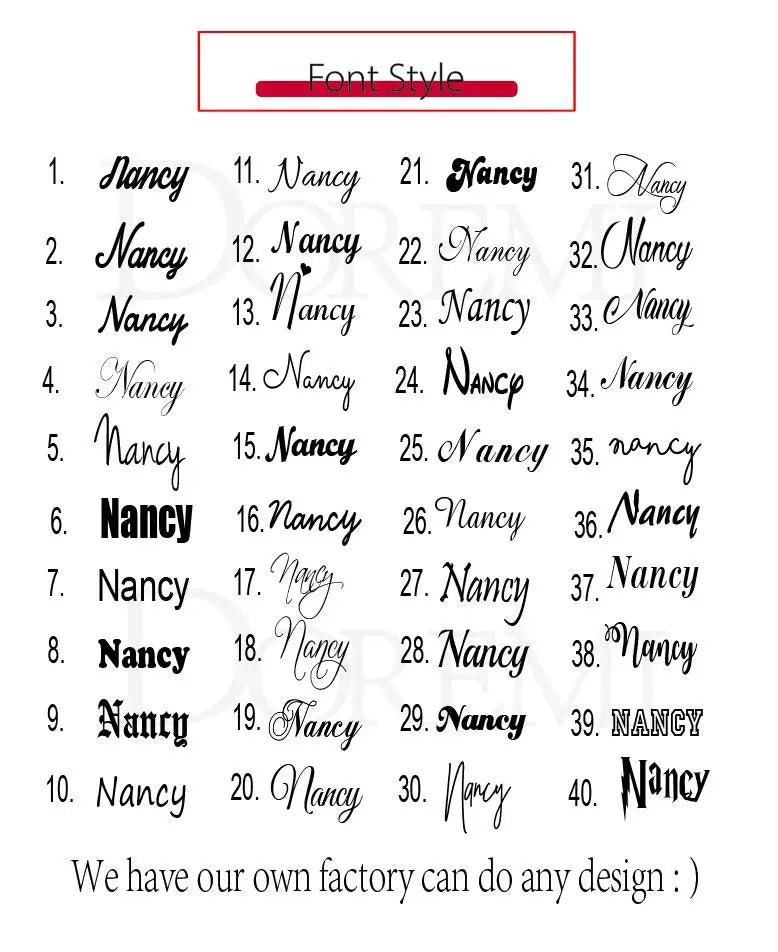 DOREMI Girls Kids Jewelry Set Custom Name Heart Font Necklace Engrave Bracelet 18mm Earring Women Personalized Kids Jewelry