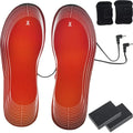 USB Rechargeable Heated Insoles Size 35-45 DIY Customizable Electric Heated Shoes Pad for Outdoor Skiing Winter Foot Warmers