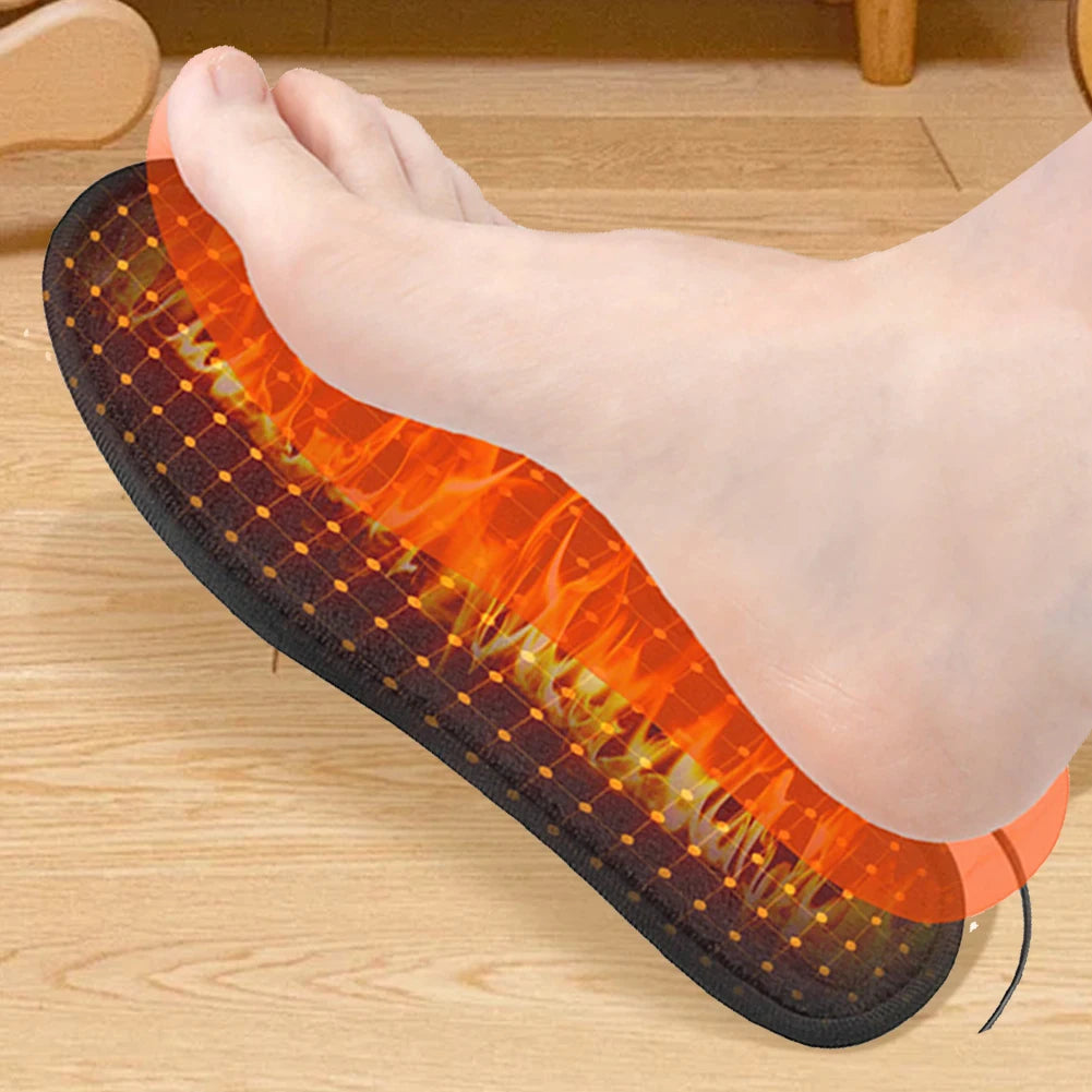 Electrically Heating Insoles Warm Thermal Insoles Foot Warmer Heating Shoe Pad for Women Men