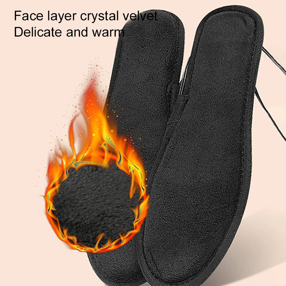 Electrically Heating Insoles Warm Thermal Insoles Foot Warmer Heating Shoe Pad for Women Men