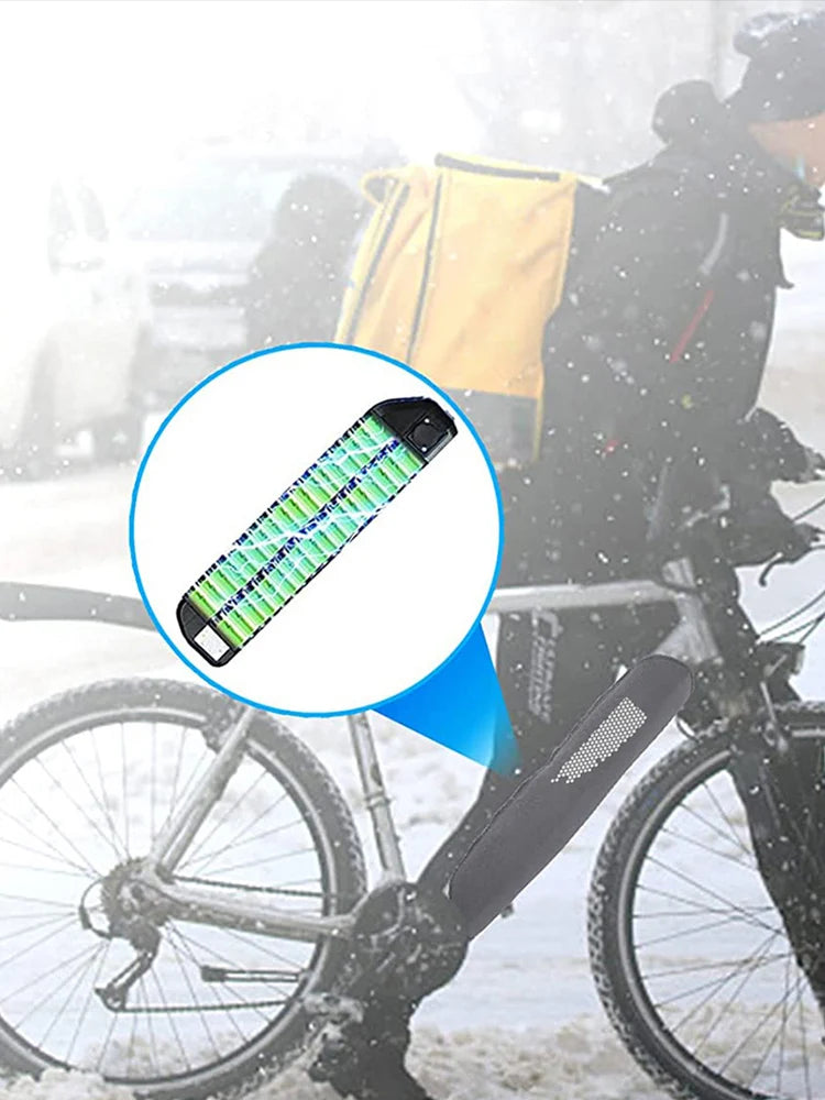 Electric Bike Battery Cover Dustproof Electric Bike Battery Wrap Scratch-Resistant Removable Cycling Accessories for Winter